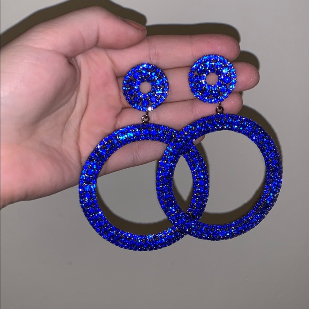 Royal Blue Crystal Earrings